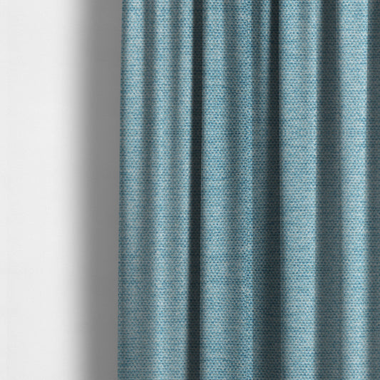 Lyon Soft Like Cotton Woven Hopsack Type Chenille Upholstery Fabric Blue Colour - Made To Measure Curtains