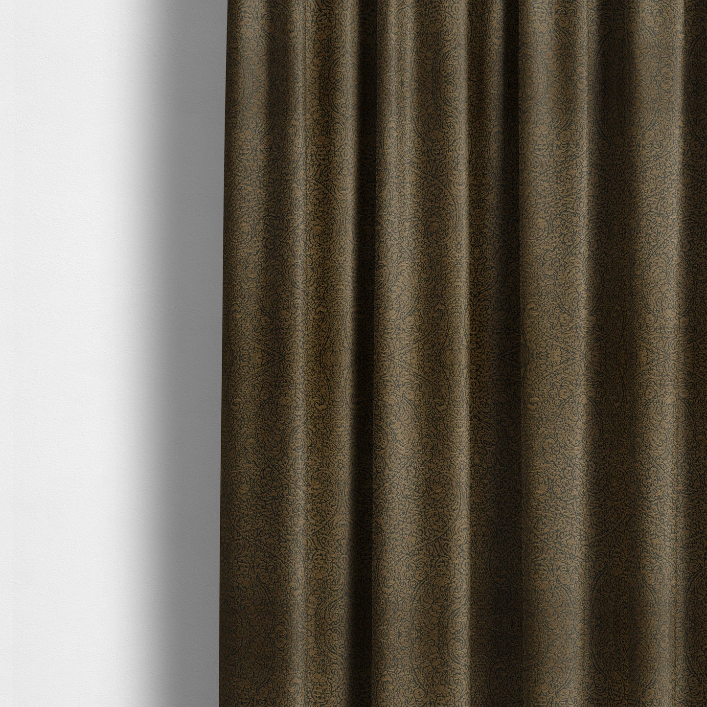 Momentum Damask Pattern Quality Soft Chenille Upholstery Fabric In Brown Colour MSS-43 - Made To Measure Curtains