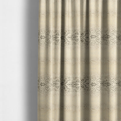 Impasto Floral Pattern Heavyweight Soft Chenille Upholstery Fabric In Silver Colour MSS-46 - Made To Measure Curtains