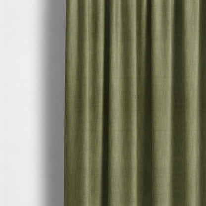 Madagascar Linen Weave Furnishing Fabric In Green Colour - Made To Measure Curtains