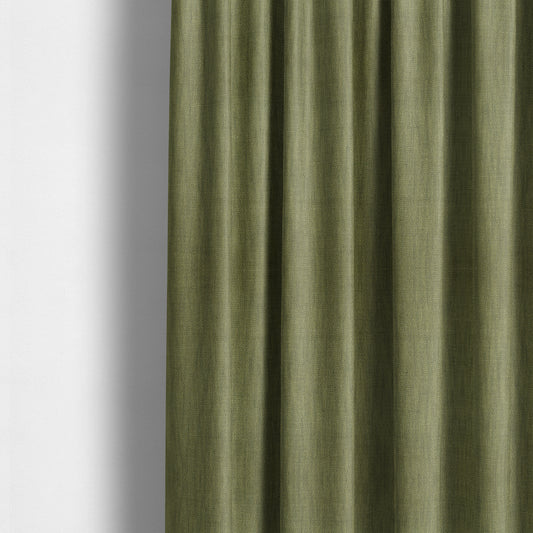 Madagascar Linen Weave Furnishing Fabric In Green Colour - Made To Measure Curtains