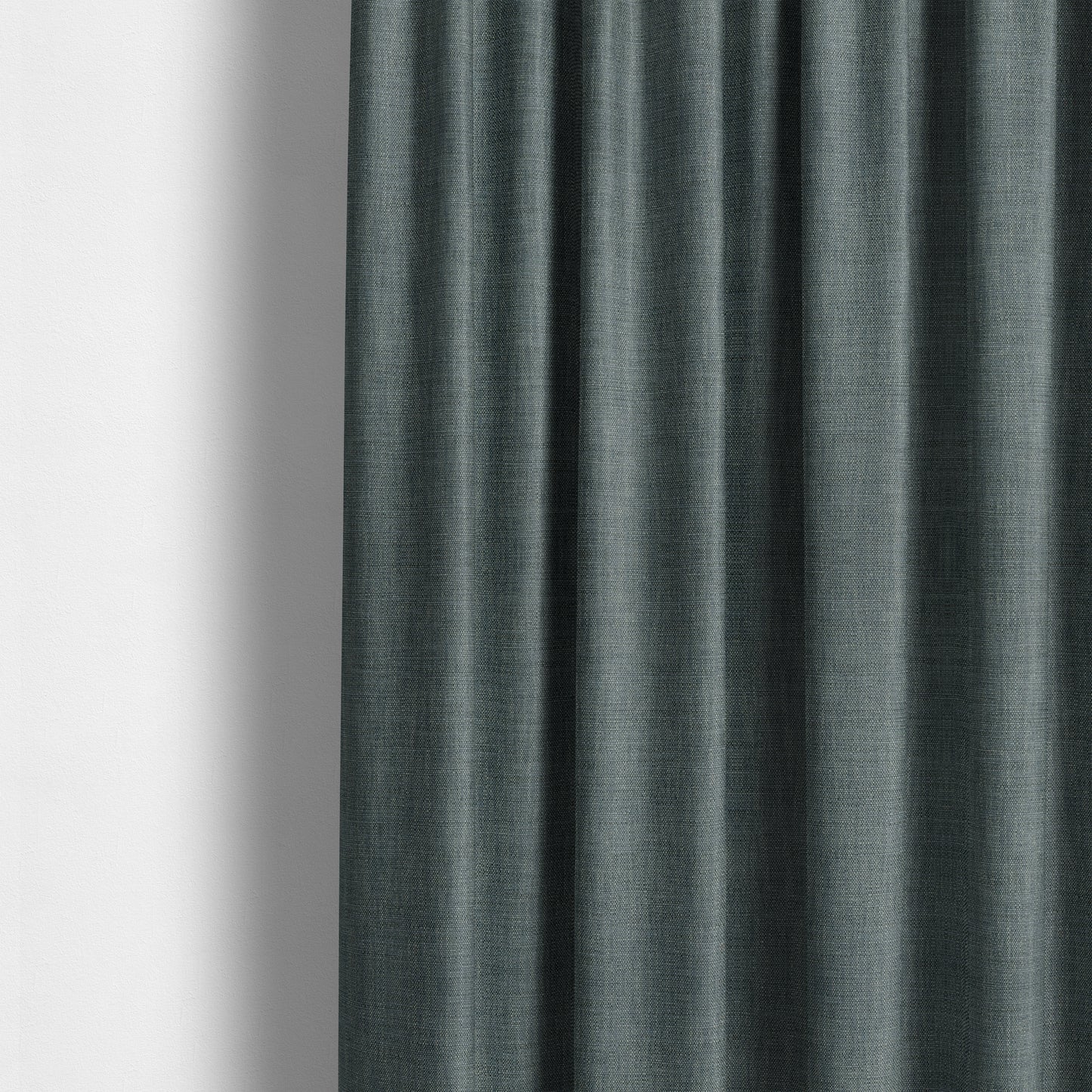 Madagascar Linen Weave Furnishing Fabric In Dark Blue Colour - Made To Measure Curtains