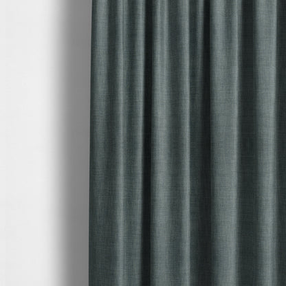 Madagascar Linen Weave Furnishing Fabric In Dark Blue Colour - Made To Measure Curtains