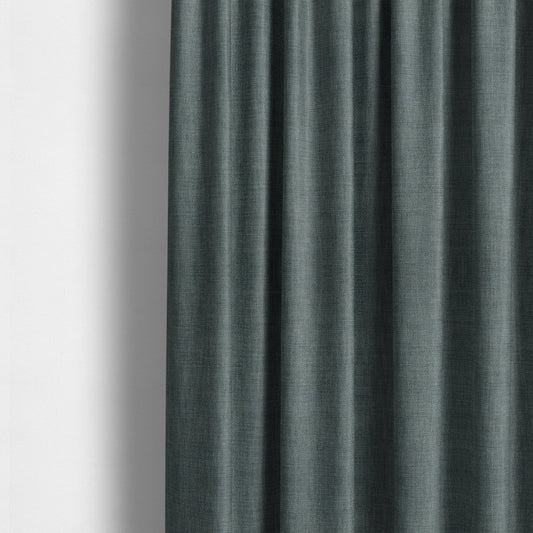 Madagascar Linen Weave Furnishing Fabric In Dark Blue Colour - Made To Measure Curtains