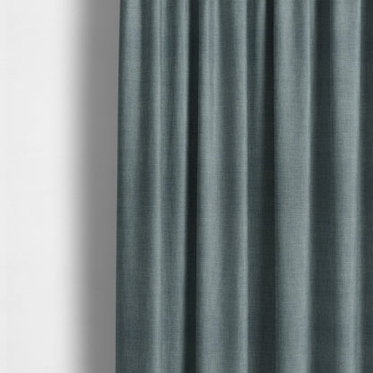 Madagascar Linen Weave Furnishing Fabric In Blue Colour - Made To Measure Curtains