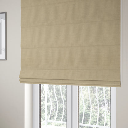 Madagascar Linen Weave Furnishing Fabric In Cream Colour - Roman Blinds