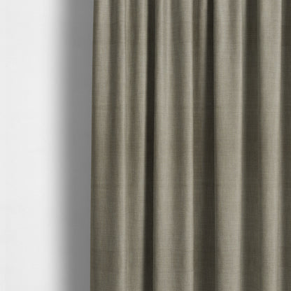 Madagascar Linen Weave Furnishing Fabric In Beige Brown Colour - Made To Measure Curtains