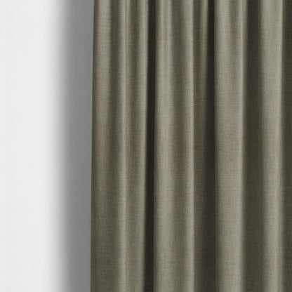 Madagascar Linen Weave Furnishing Fabric In Grey Colour - Made To Measure Curtains