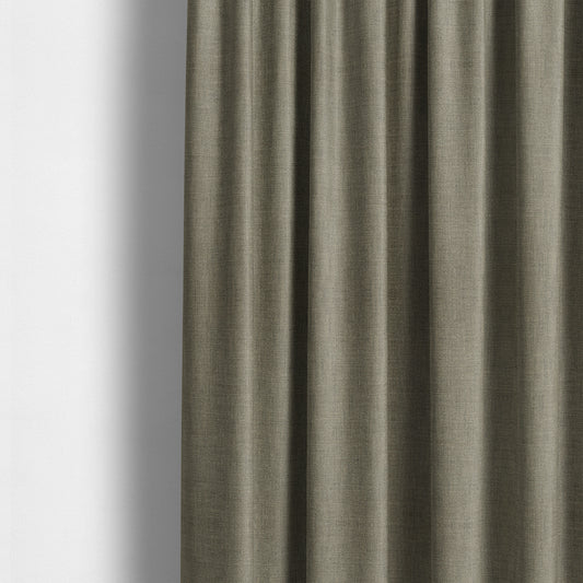 Madagascar Linen Weave Furnishing Fabric In Grey Colour - Made To Measure Curtains