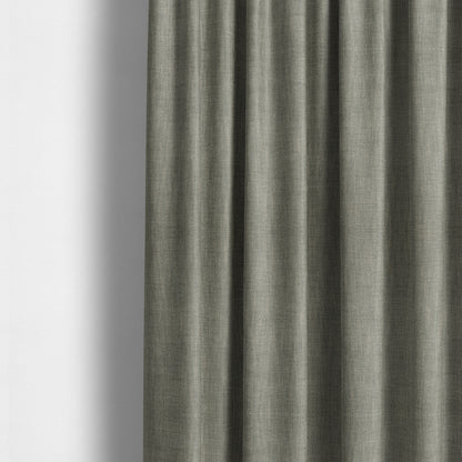 Madagascar Linen Weave Furnishing Fabric In Silver Colour - Made To Measure Curtains