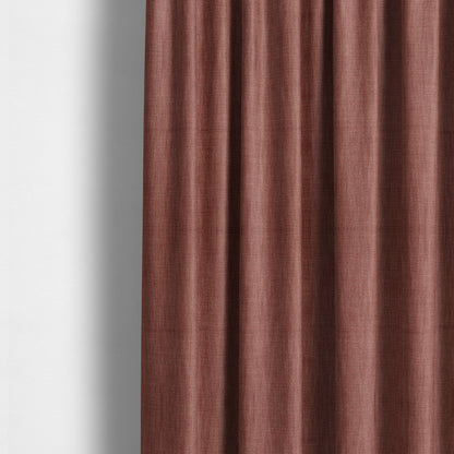 Madagascar Linen Weave Furnishing Fabric In Red Colour - Roman Blinds