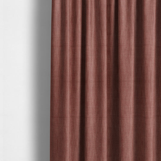 Madagascar Linen Weave Furnishing Fabric In Red Colour - Roman Blinds