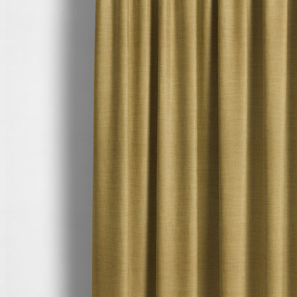 Madagascar Linen Weave Furnishing Fabric In Sunshine Yellow Colour - Made To Measure Curtains