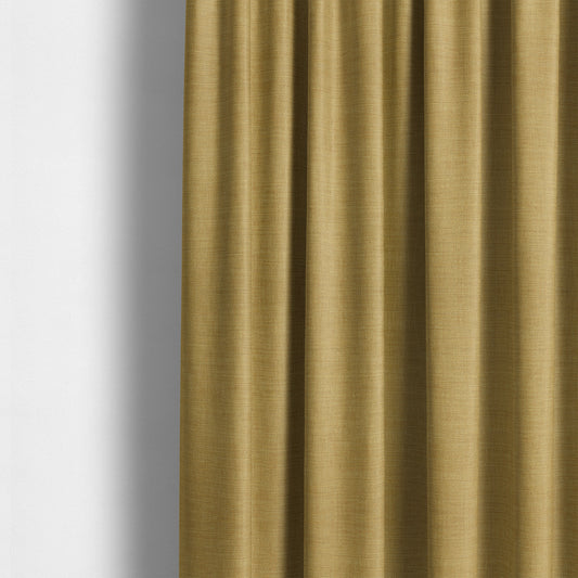 Madagascar Linen Weave Furnishing Fabric In Sunshine Yellow Colour - Made To Measure Curtains