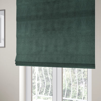 Marola Linen Velvet Soft Textured Speckled Fabric In Dark Teal Colour - Roman Blinds