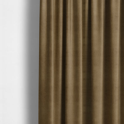 Marola Linen Velvet Soft Textured Speckled Fabric In Brown Gold Colour - Made To Measure Curtains