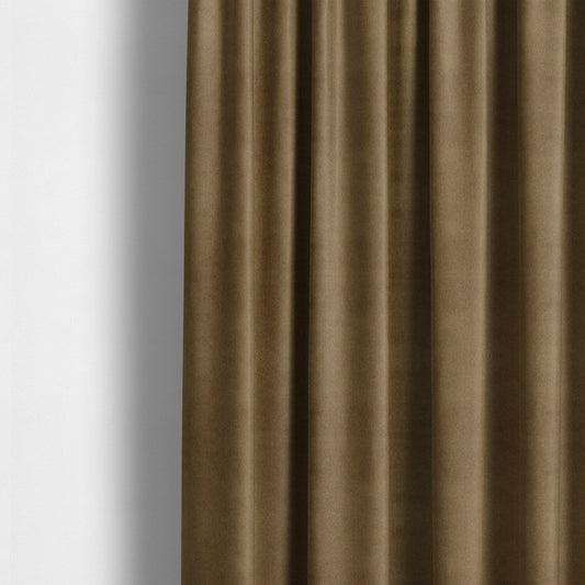 Marola Linen Velvet Soft Textured Speckled Fabric In Brown Gold Colour - Made To Measure Curtains