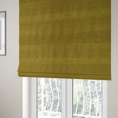 Marola Linen Velvet Soft Textured Speckled Fabric In Green Colour - Roman Blinds