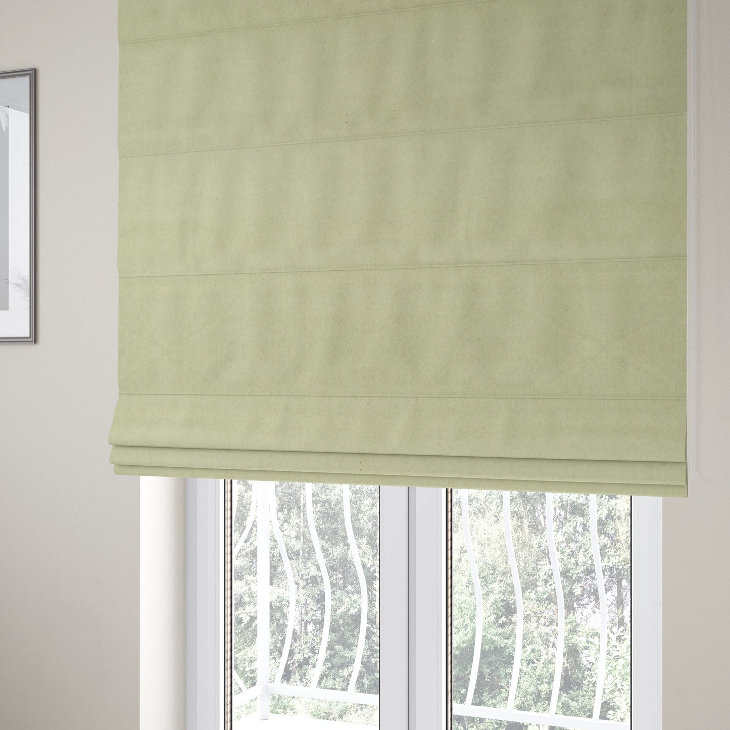 Marola Linen Velvet Soft Textured Speckled Fabric In Cream Colour - Roman Blinds