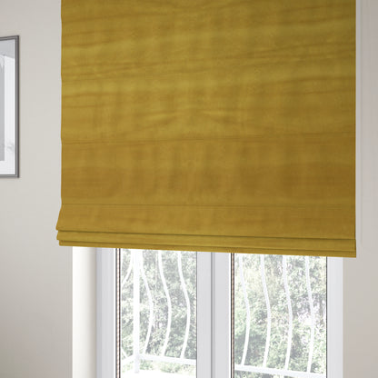 Marola Linen Velvet Soft Textured Speckled Fabric In Yellow Colour - Roman Blinds