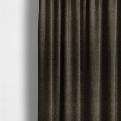 Marola Linen Velvet Soft Textured Speckled Fabric In Brown Colour - Made To Measure Curtains