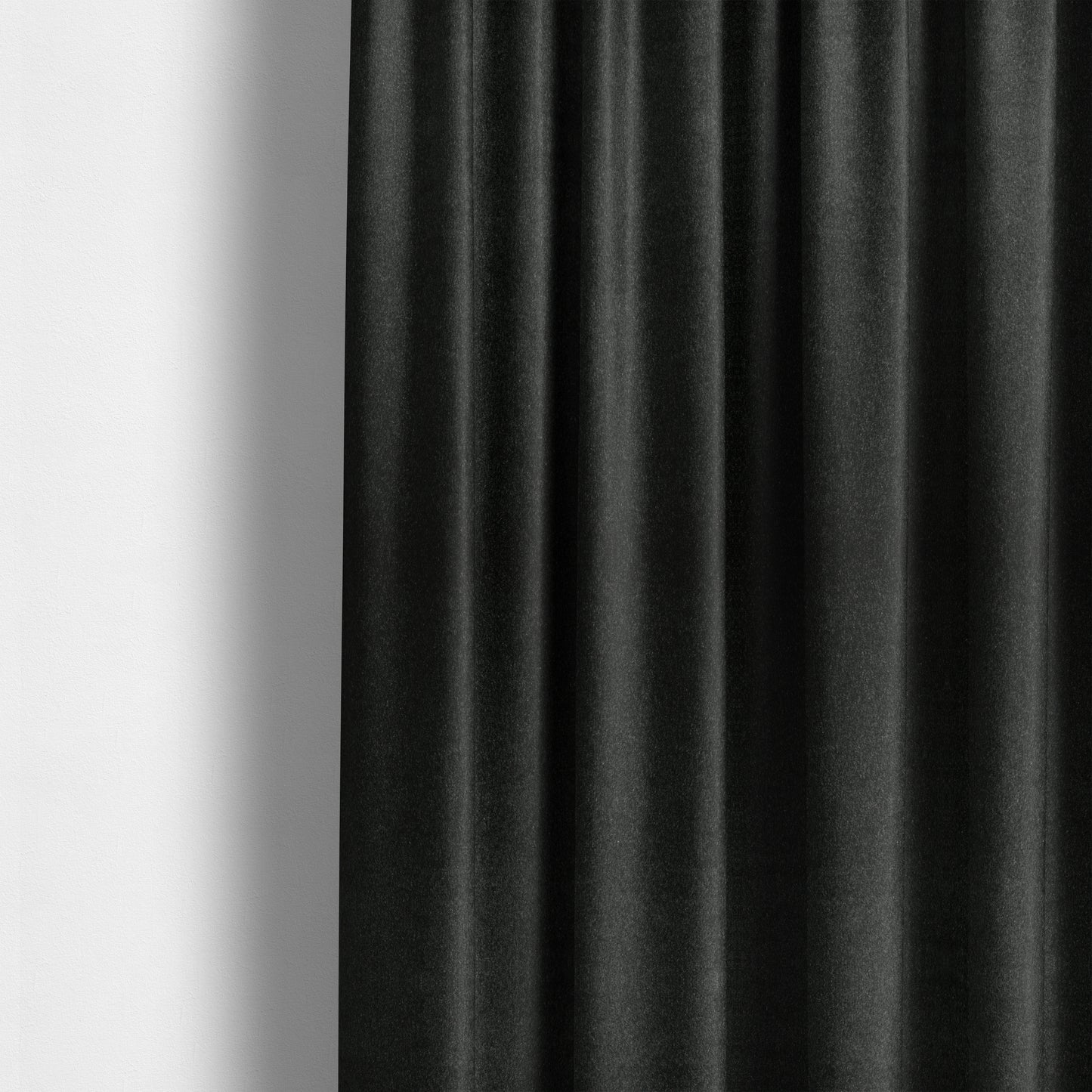 Marola Linen Velvet Soft Textured Speckled Fabric In Black Colour - Made To Measure Curtains