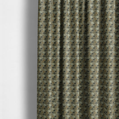 Marseille Art Deco Geometric Pattern Brown Black Grey White Tones Coloured Upholstery Fabrics - Made To Measure Curtains