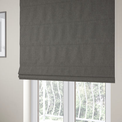 Mary Basket Weave Soft Chenille In Light Grey Silver Colour Upholstery Fabric - Roman Blinds