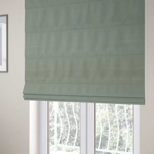 Mehari Linen Effect Flat Weave Semi Plain Upholstery Fabric In Light Green Colour - Roman Blinds