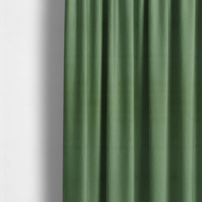 Mehari Linen Effect Flat Weave Semi Plain Upholstery Fabric In Green Colour - Made To Measure Curtains