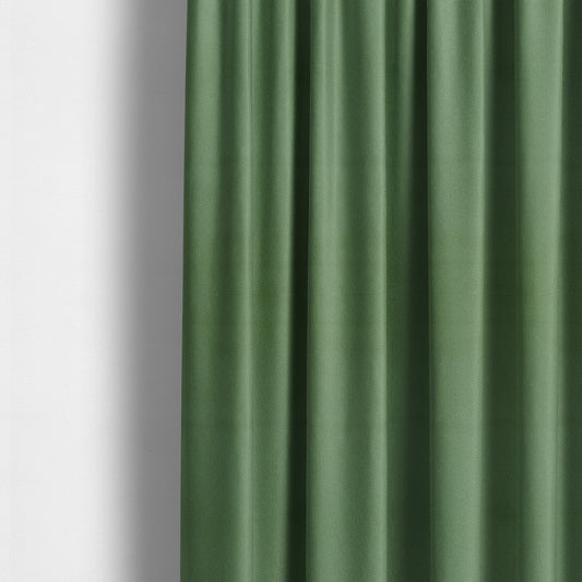 Mehari Linen Effect Flat Weave Semi Plain Upholstery Fabric In Green Colour - Made To Measure Curtains