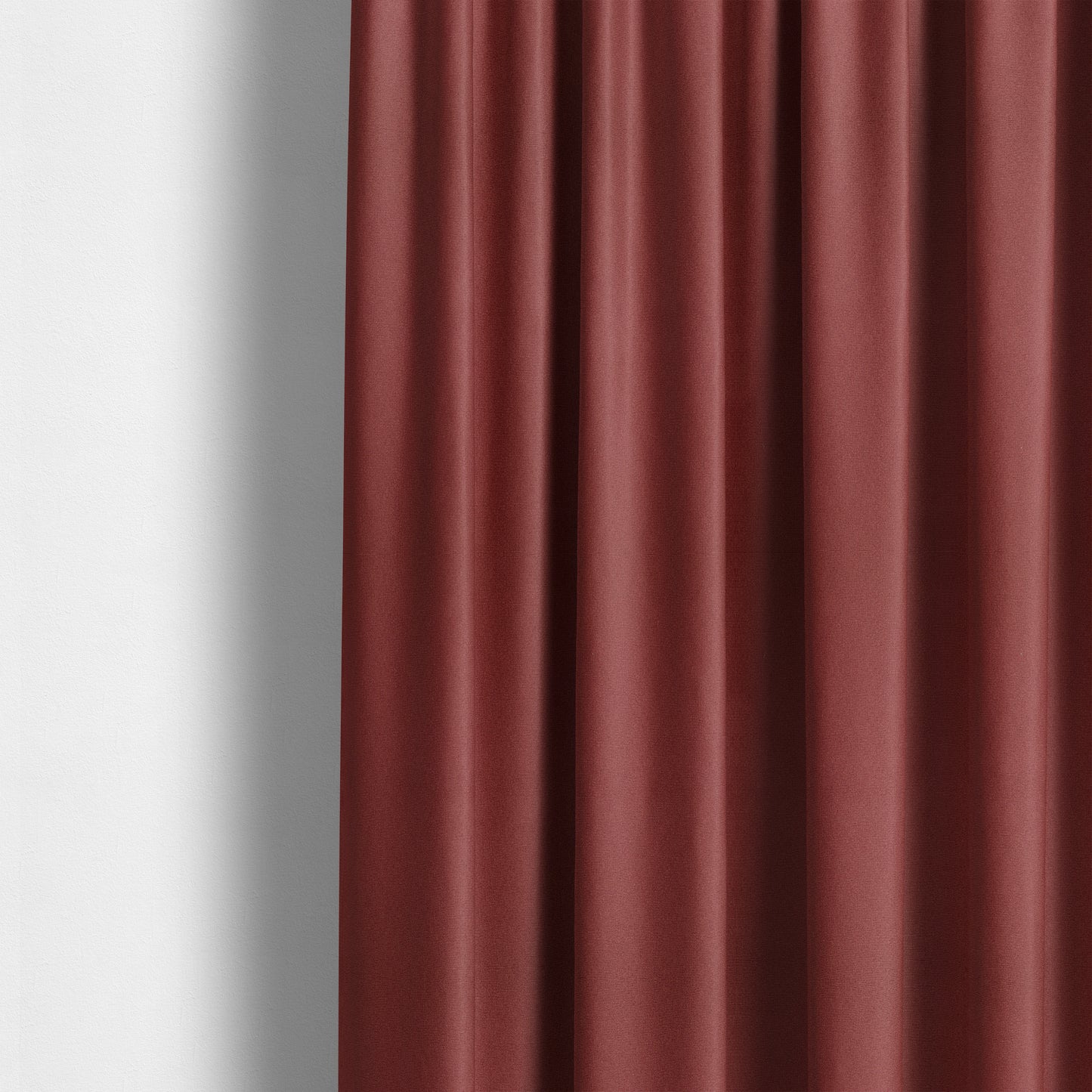 Mehari Linen Effect Flat Weave Semi Plain Upholstery Fabric In Red Burgundy Colour - Made To Measure Curtains