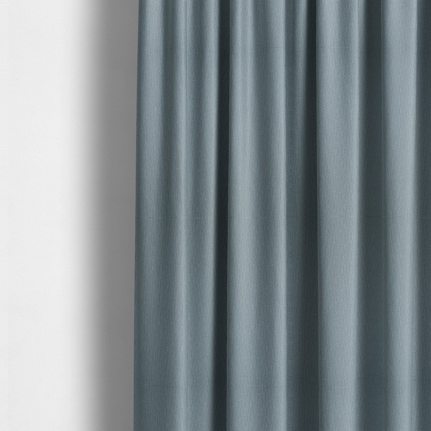 Mehari Linen Effect Flat Weave Semi Plain Upholstery Fabric In Blue Colour - Made To Measure Curtains