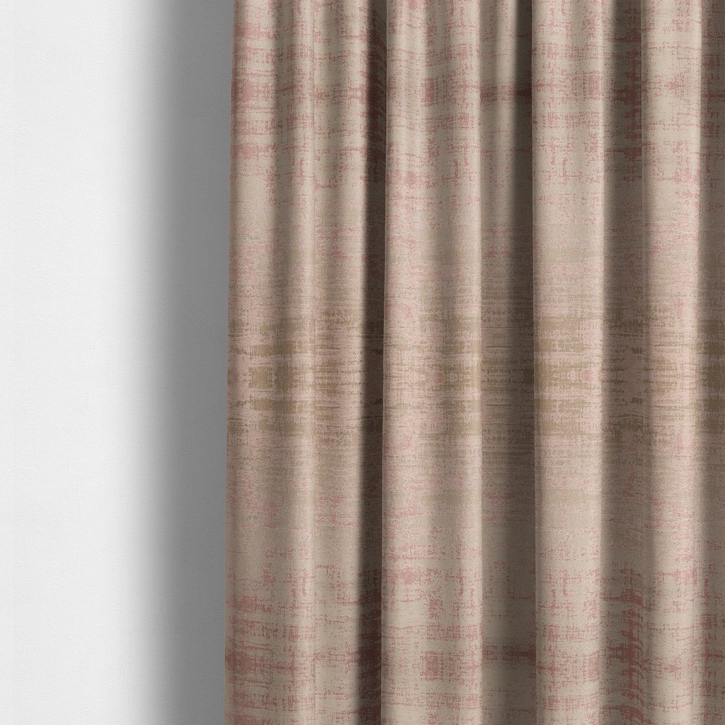 Milan Semi Plain Abstract Soft Velvet Upholstery Furnishing Fabric In Pink - Made To Measure Curtains