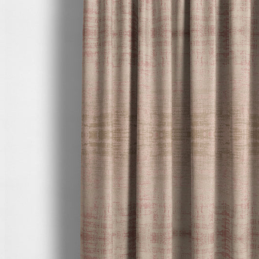 Milan Semi Plain Abstract Soft Velvet Upholstery Furnishing Fabric In Pink - Made To Measure Curtains