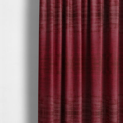 Milan Semi Plain Abstract Soft Velvet Upholstery Furnishing Fabric In Raspberry - Made To Measure Curtains