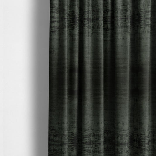 Milan Semi Plain Abstract Soft Velvet Upholstery Furnishing Fabric In Black - Made To Measure Curtains