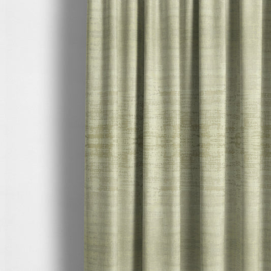 Milan Semi Plain Abstract Soft Velvet Upholstery Furnishing Fabric In Cream - Made To Measure Curtains