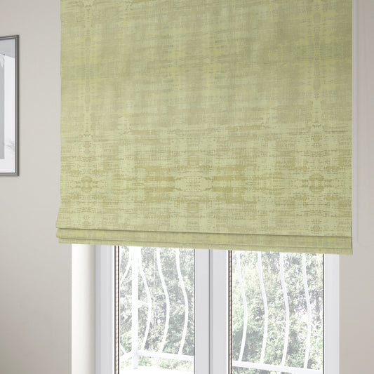 Milan Semi Plain Abstract Soft Velvet Upholstery Furnishing Fabric In Cream - Roman Blinds