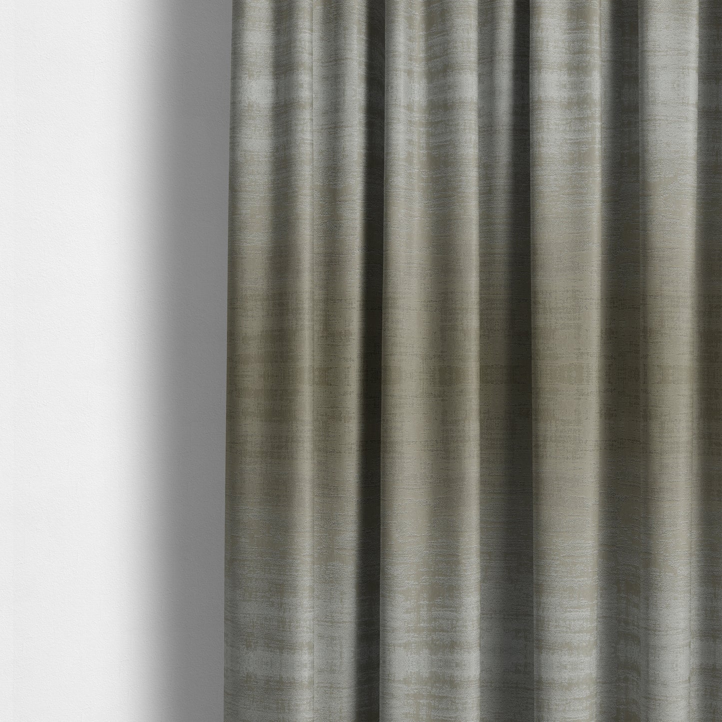 Milan Semi Plain Abstract Soft Velvet Upholstery Furnishing Fabric In Silver - Made To Measure Curtains