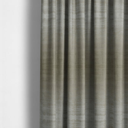 Milan Semi Plain Abstract Soft Velvet Upholstery Furnishing Fabric In Silver - Made To Measure Curtains