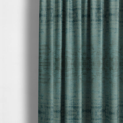 Milan Semi Plain Abstract Soft Velvet Upholstery Furnishing Fabric In Light Blue - Made To Measure Curtains