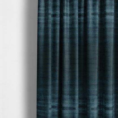 Milan Semi Plain Abstract Soft Velvet Upholstery Furnishing Fabric In Navy Blue - Made To Measure Curtains