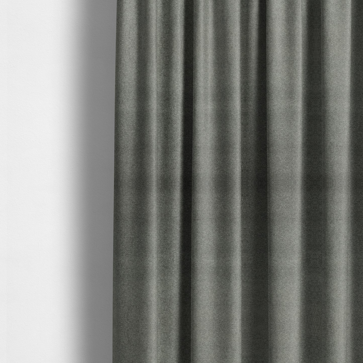 Modena Soft Velvet Material Furnishing Fabric Grey Colour - Made To Measure Curtains