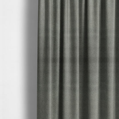 Modena Soft Velvet Material Furnishing Fabric Grey Colour - Made To Measure Curtains