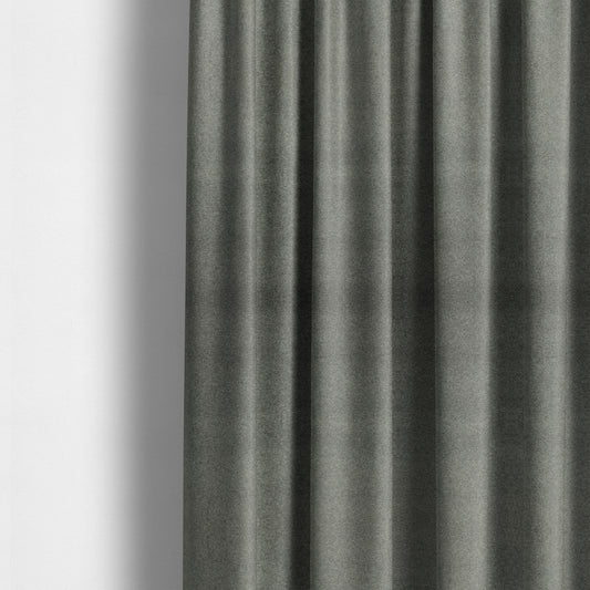 Modena Soft Velvet Material Furnishing Fabric Grey Colour - Made To Measure Curtains