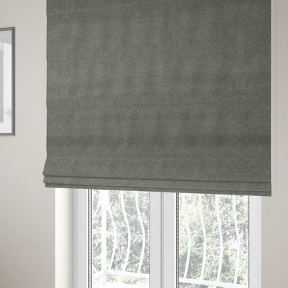 Modena Soft Velvet Material Furnishing Fabric Grey Colour - Roman Blinds