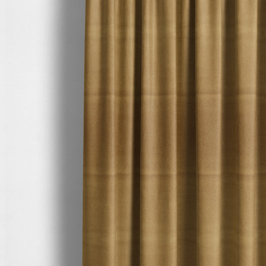 Modena Soft Velvet Material Furnishing Fabric Gold Colour - Made To Measure Curtains