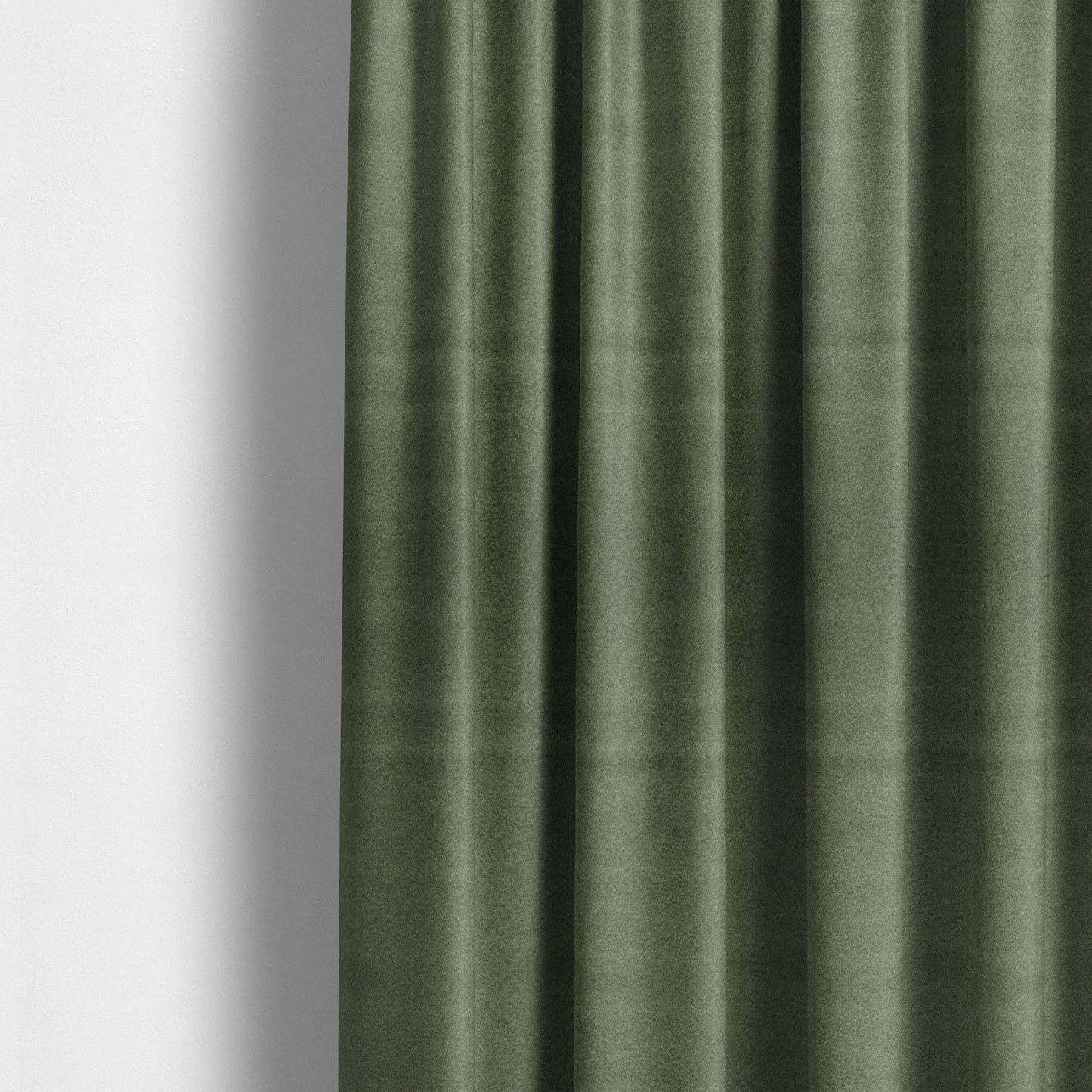 Modena Soft Velvet Material Furnishing Fabric Dark Green Colour - Made To Measure Curtains