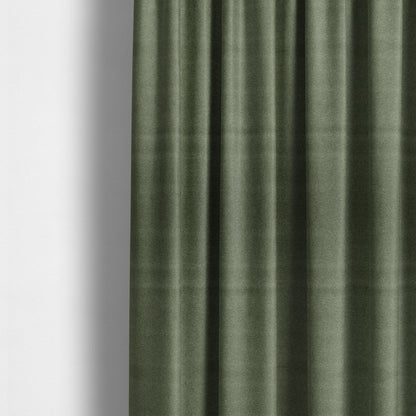 Modena Soft Velvet Material Furnishing Fabric Dark Green Colour - Made To Measure Curtains